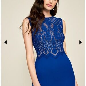 Tadashi Shoji Royal Blue Lace Dress